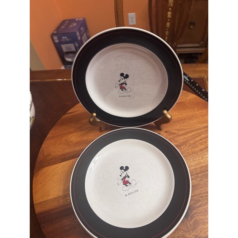 Set of 8 Mickey Mouse Salad Plates Disney Store Home Collection